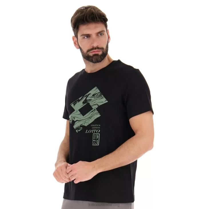 Men Lotto 204N422 All Black Tee Losanga V