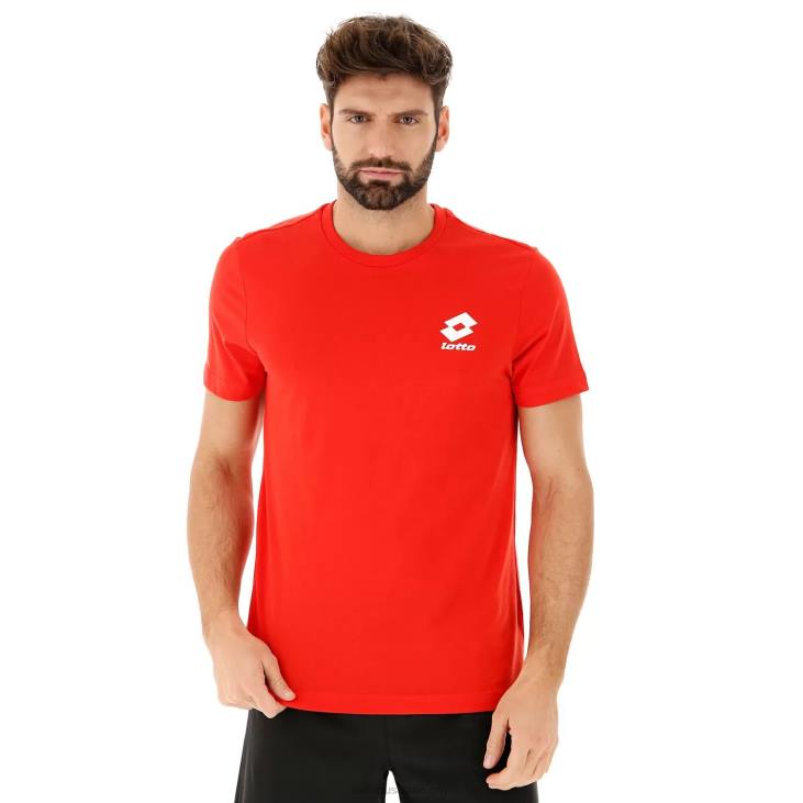 Men Lotto 204N424 Flame Red Tee Bs Js