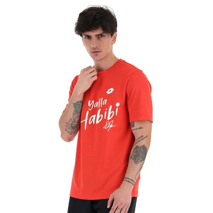 Men Lotto 204N441Yalla Habibi Jabeur M Tee Red