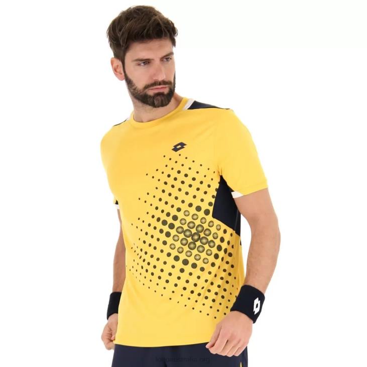 Men Lotto 204N493 Saffron/Navy Blue Top IV Tee 1