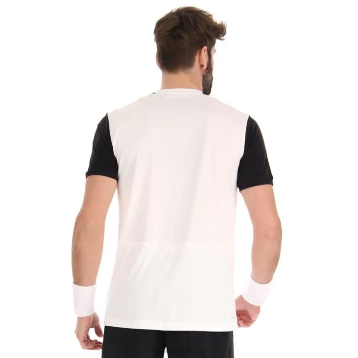 Men Lotto 204N494 Bright White/All Black Top IV Tee