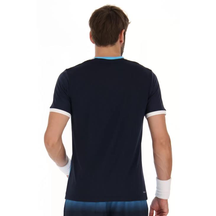 Men Lotto 204N497 Blue Atoll/Navy Blue Top IV Tee 2