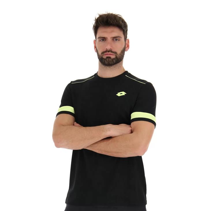 Men Lotto 204N499 All Black Superrapida V Tee Pl