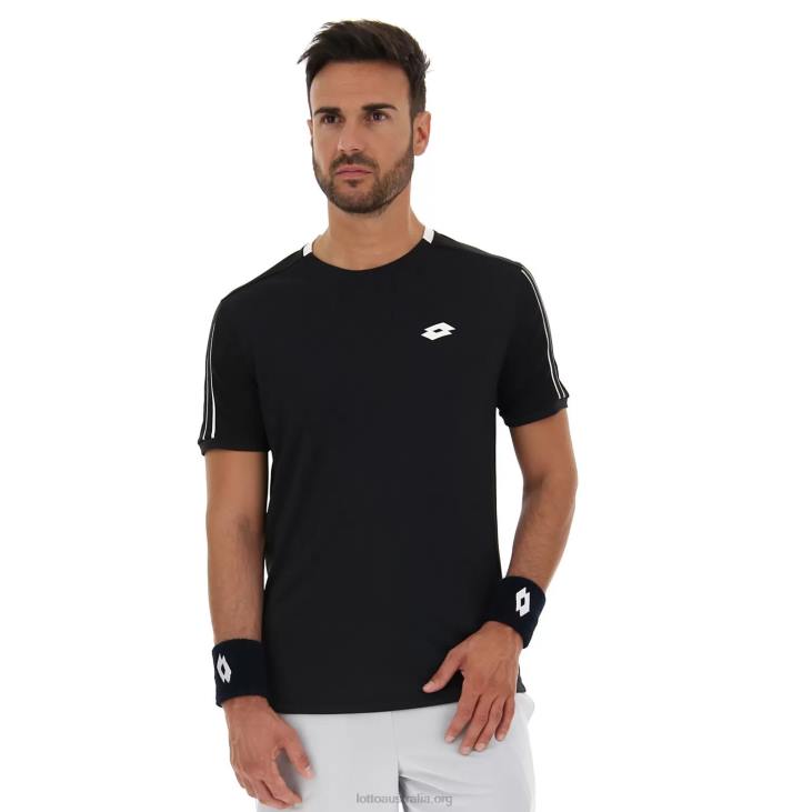 Men Lotto 204N508 All Black Squadra II Tee Pl