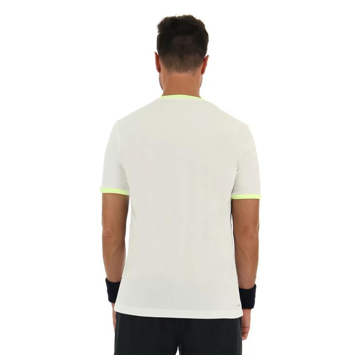 Men Lotto 204N517 Bright White Top Ten III Tee Prt2 Pl
