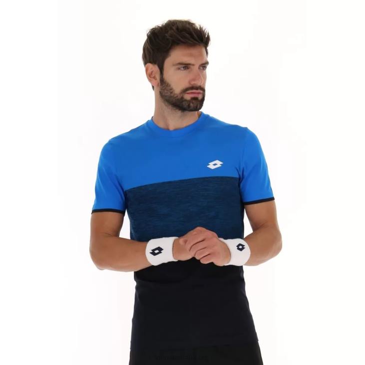 Men Lotto 204N519 Blue Bay Top Ten III Tee Sml