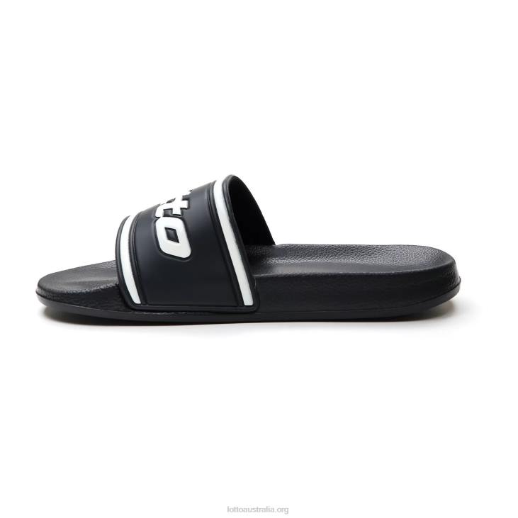 Men Lotto 204N266 All Black/All White Midway IV Slide