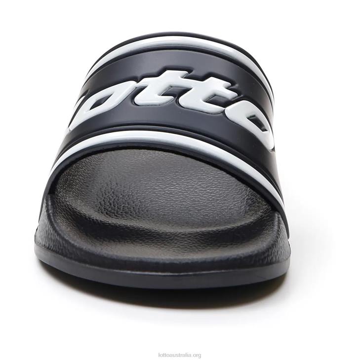 Men Lotto 204N266 All Black/All White Midway IV Slide