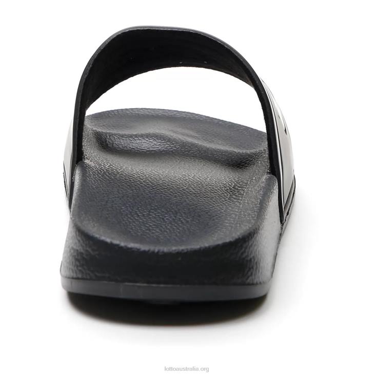 Men Lotto 204N266 All Black/All White Midway IV Slide