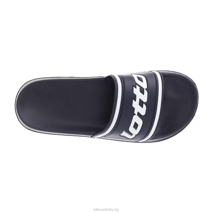 Men Lotto 204N266 All Black/All White Midway IV Slide