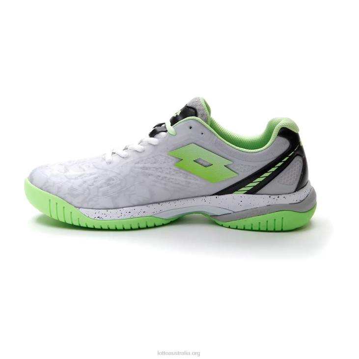 Men Lotto 204N204 All White/Green Apple Neo Superrapida 200 III