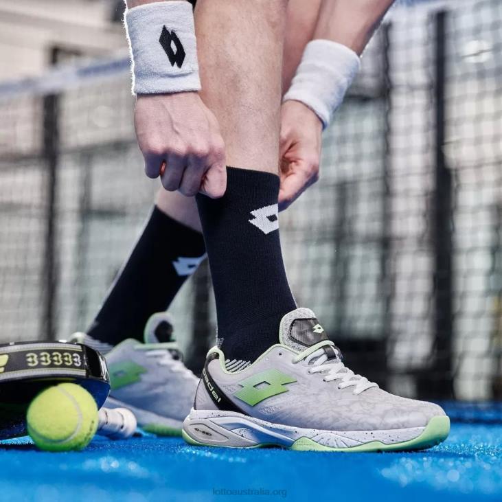 Men Lotto 204N204 All White/Green Apple Neo Superrapida 200 III