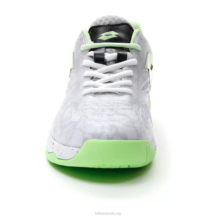 Men Lotto 204N204 All White/Green Apple Neo Superrapida 200 III