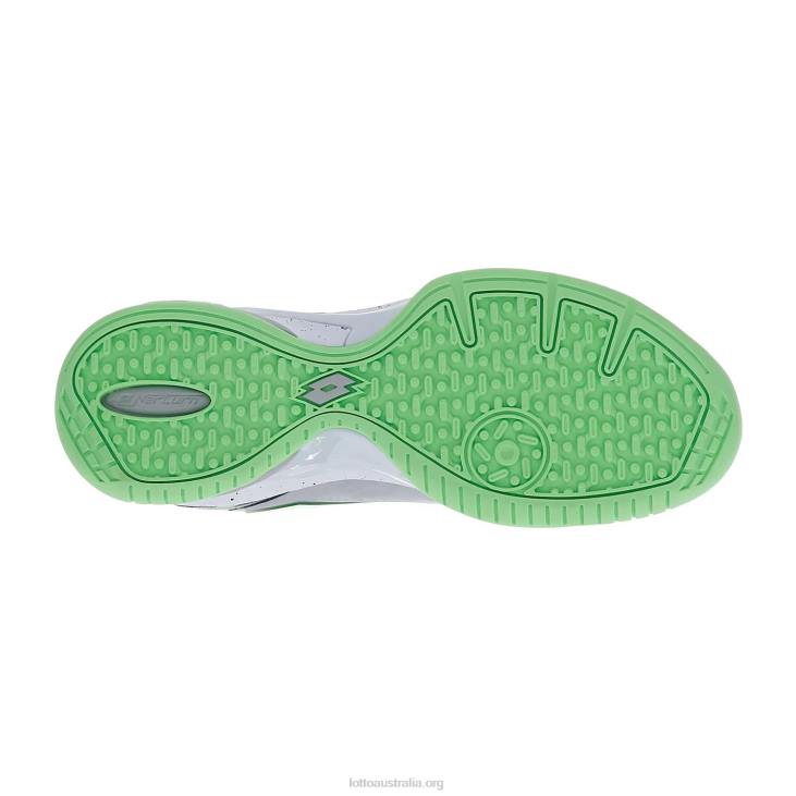 Men Lotto 204N204 All White/Green Apple Neo Superrapida 200 III