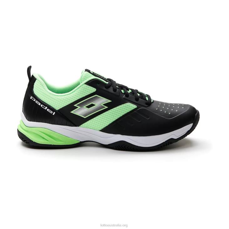 Men Lotto 204N207 All Black/Green Apple Neo Superrapida 400 IV