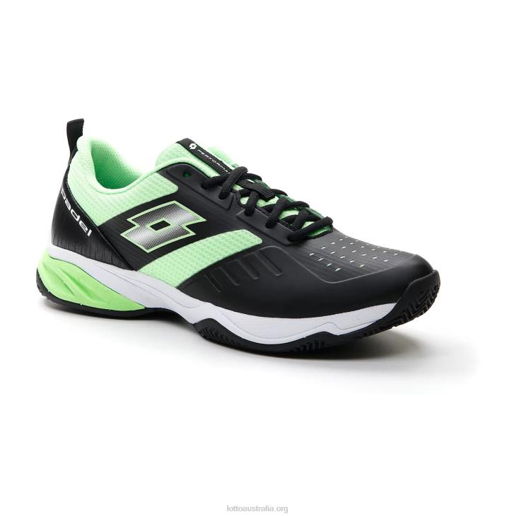 Men Lotto 204N207 All Black/Green Apple Neo Superrapida 400 IV