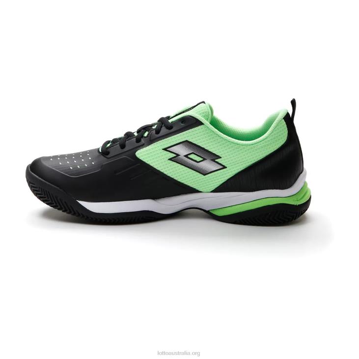 Men Lotto 204N207 All Black/Green Apple Neo Superrapida 400 IV