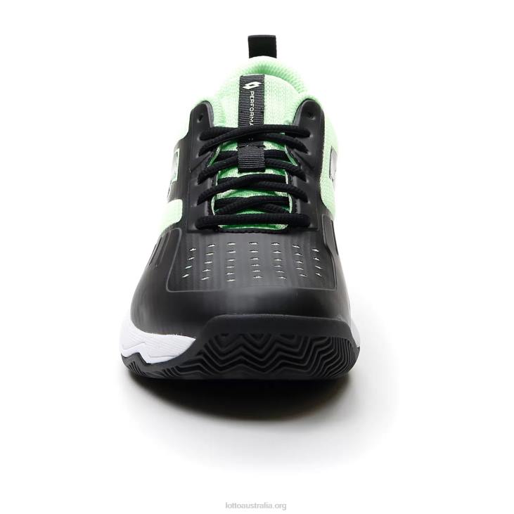 Men Lotto 204N207 All Black/Green Apple Neo Superrapida 400 IV
