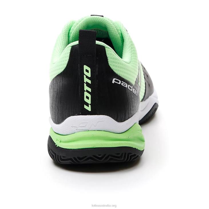 Men Lotto 204N207 All Black/Green Apple Neo Superrapida 400 IV