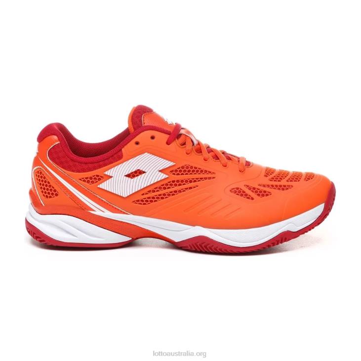 Men Lotto 204N208 Red Orange/All White/Red Toreador Superrapida 200 Prt