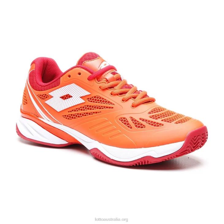 Men Lotto 204N208 Red Orange/All White/Red Toreador Superrapida 200 Prt