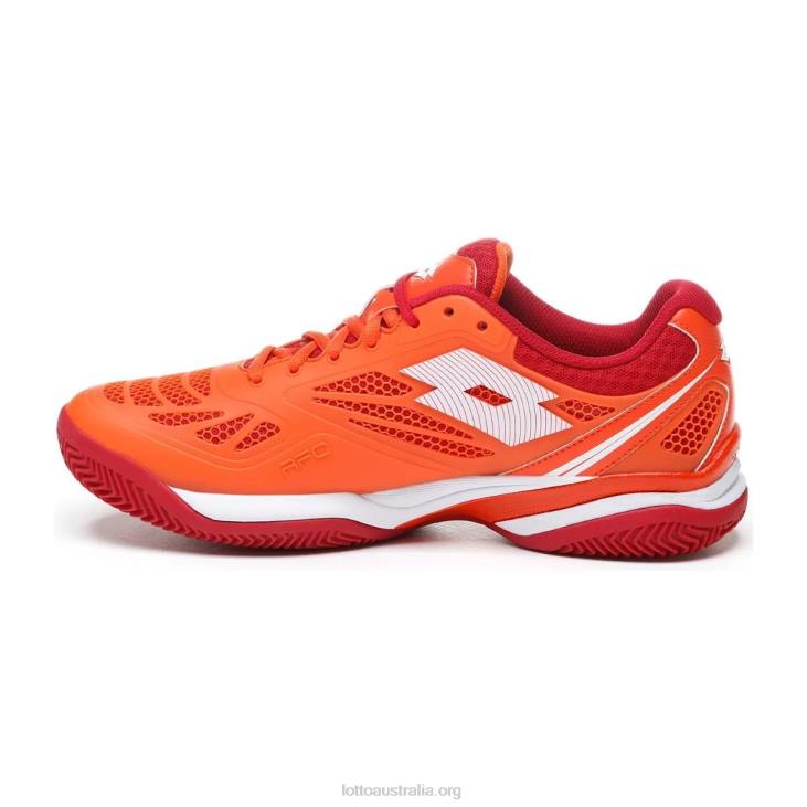 Men Lotto 204N208 Red Orange/All White/Red Toreador Superrapida 200 Prt