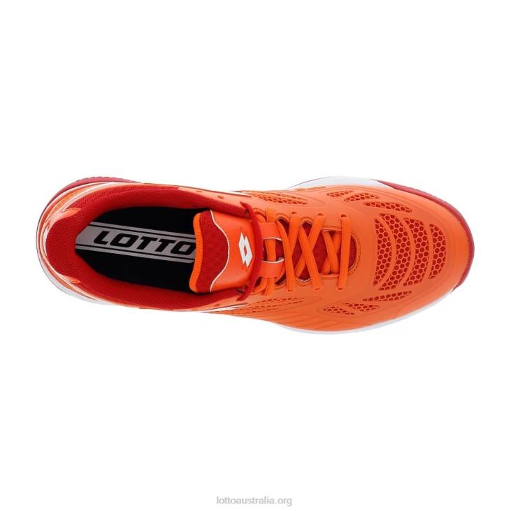 Men Lotto 204N208 Red Orange/All White/Red Toreador Superrapida 200 Prt