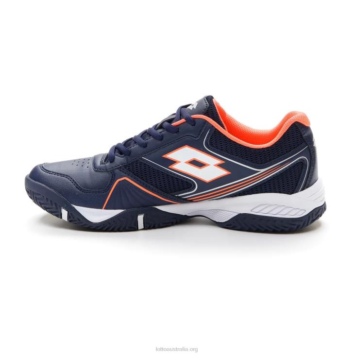 Men Lotto 204N209 Navy Blue/All White/Coral Fluo Superrapida 400 III
