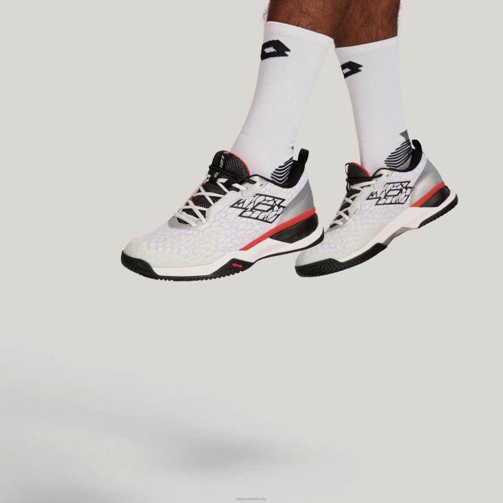 Men Lotto 204N1300 All White/All Black/Flame Red White Raptor Hyperpulse Speed 100