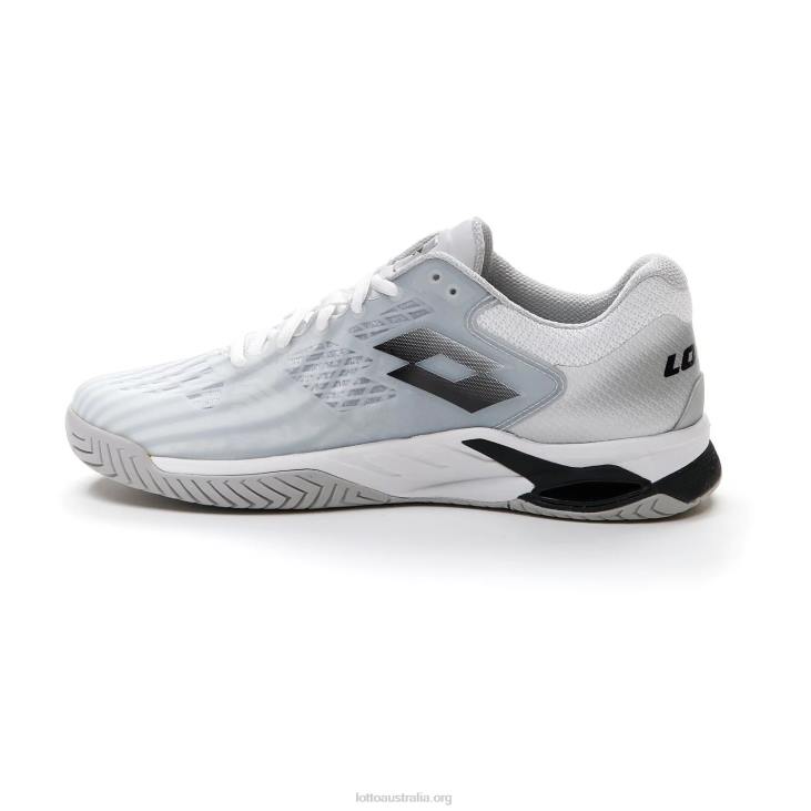 Men Lotto 204N1301 All White/All Black/Silver Metal 2 White Mirage 100 Speed