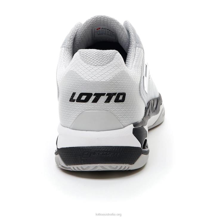 Men Lotto 204N1302 All White/All Black/Silver Metal 2 Mirage 100 Clay