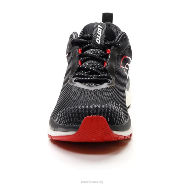 Men Lotto 204N213 All Black/Flame Red Volata Hyperpulse 100