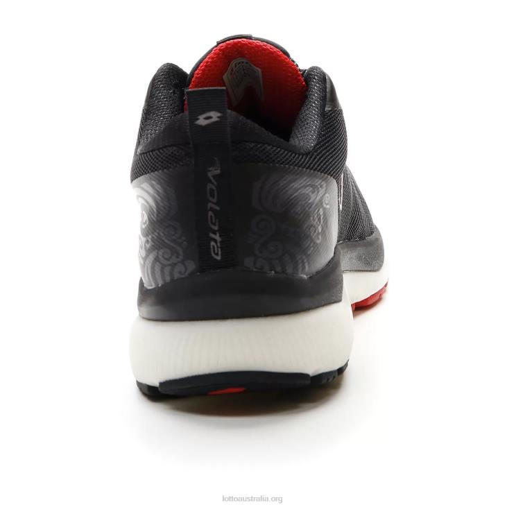 Men Lotto 204N213 All Black/Flame Red Volata Hyperpulse 100