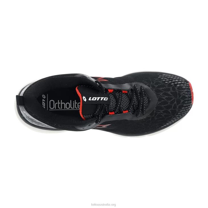 Men Lotto 204N213 All Black/Flame Red Volata Hyperpulse 100