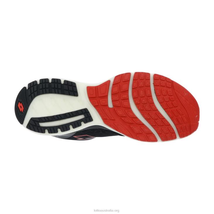 Men Lotto 204N213 All Black/Flame Red Volata Hyperpulse 100
