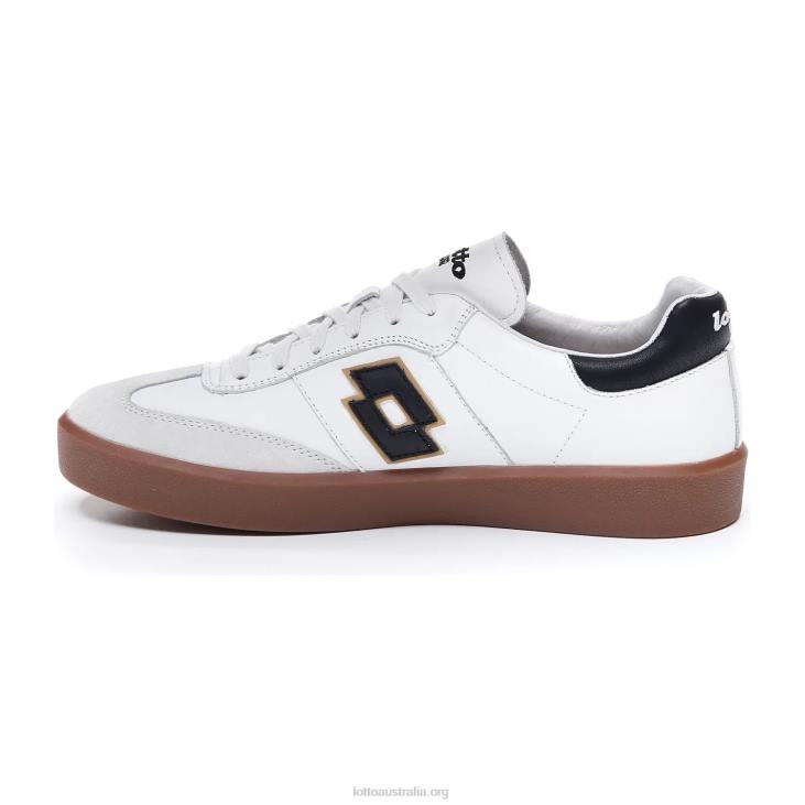 Men Lotto 204N27 All White/All Black Brasil Select Lth