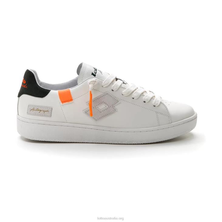 Men Lotto 204N40 White/Green Resin/Orange Fluo 2 Autograph Fluo