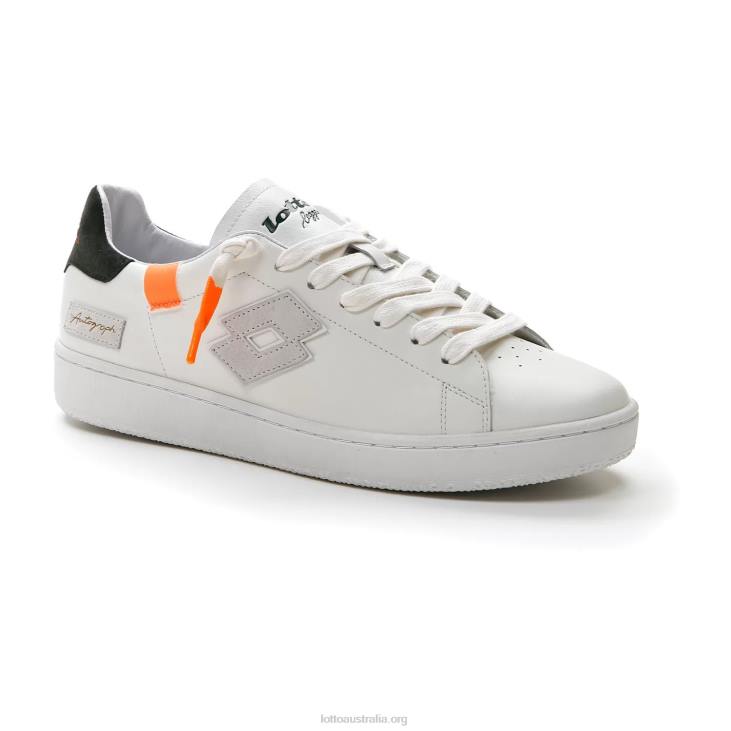 Men Lotto 204N40 White/Green Resin/Orange Fluo 2 Autograph Fluo