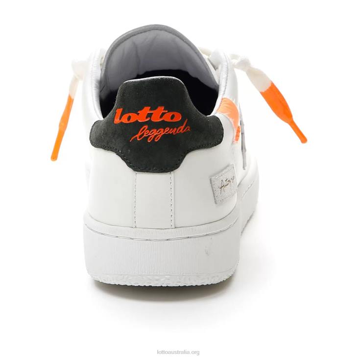Men Lotto 204N40 White/Green Resin/Orange Fluo 2 Autograph Fluo