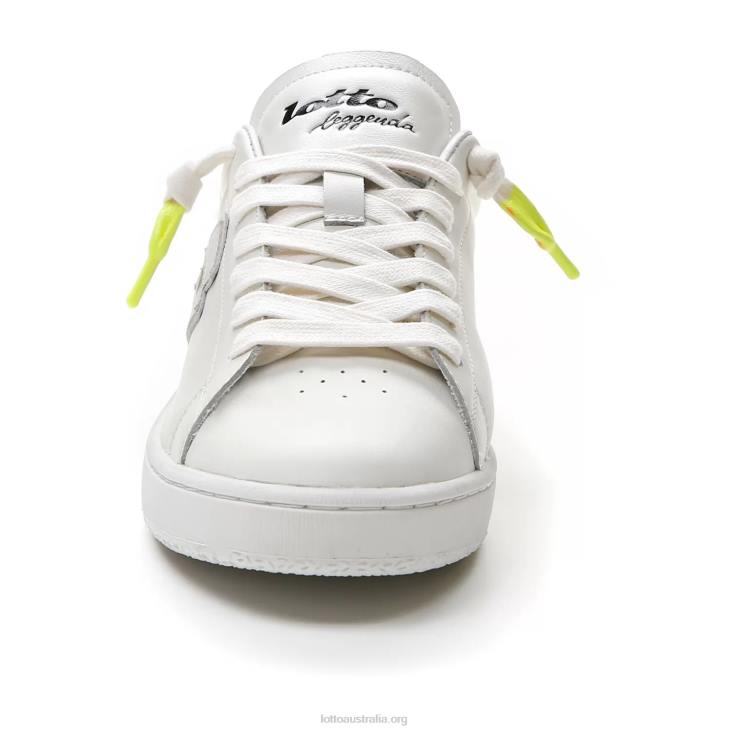 Men Lotto 204N42 White/All Black/Safety Yellow Autograph Fluo