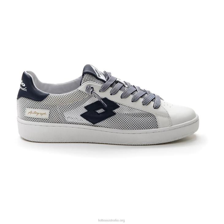 Men Lotto 204N45 White/Dress Blue Autograph Net