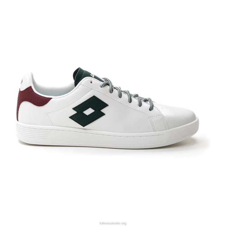Men Lotto 204N67 White/Trekking Green/Windsor Wine 1973 Amf Evo VII
