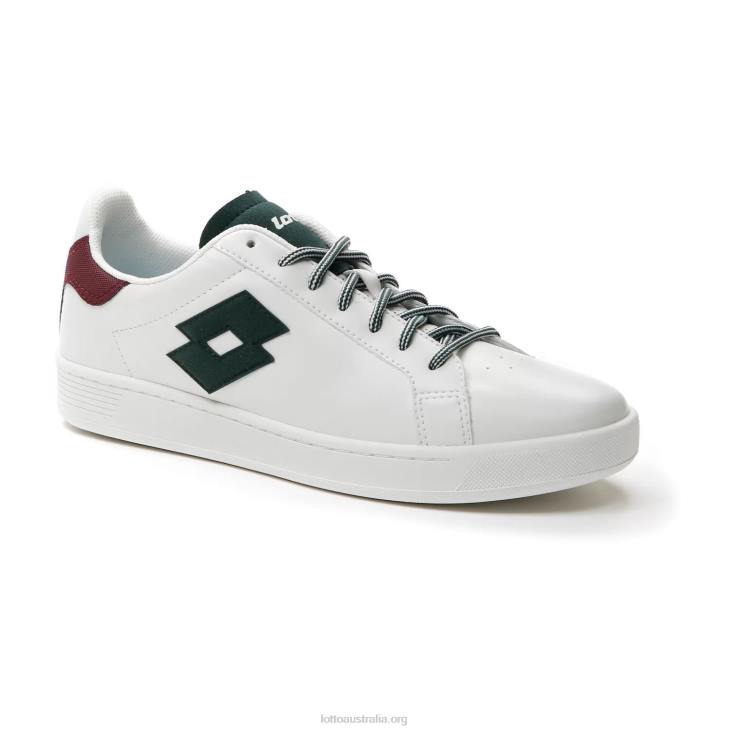 Men Lotto 204N67 White/Trekking Green/Windsor Wine 1973 Amf Evo VII