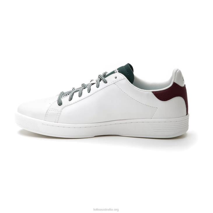 Men Lotto 204N67 White/Trekking Green/Windsor Wine 1973 Amf Evo VII