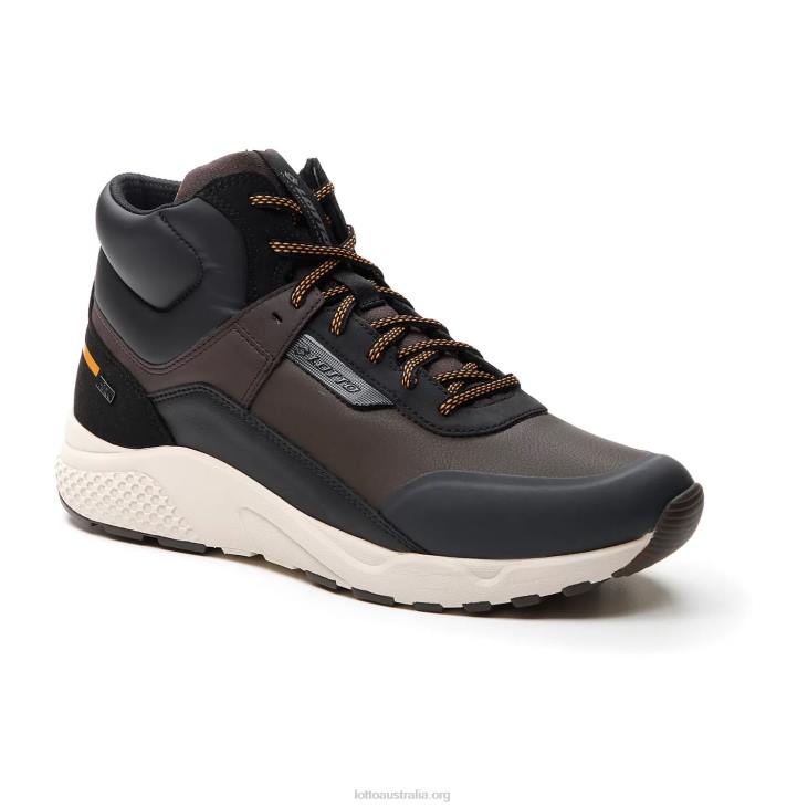 Men Lotto 204N68 Fondant Brown/All Black Ultra Amf II Mid Hd