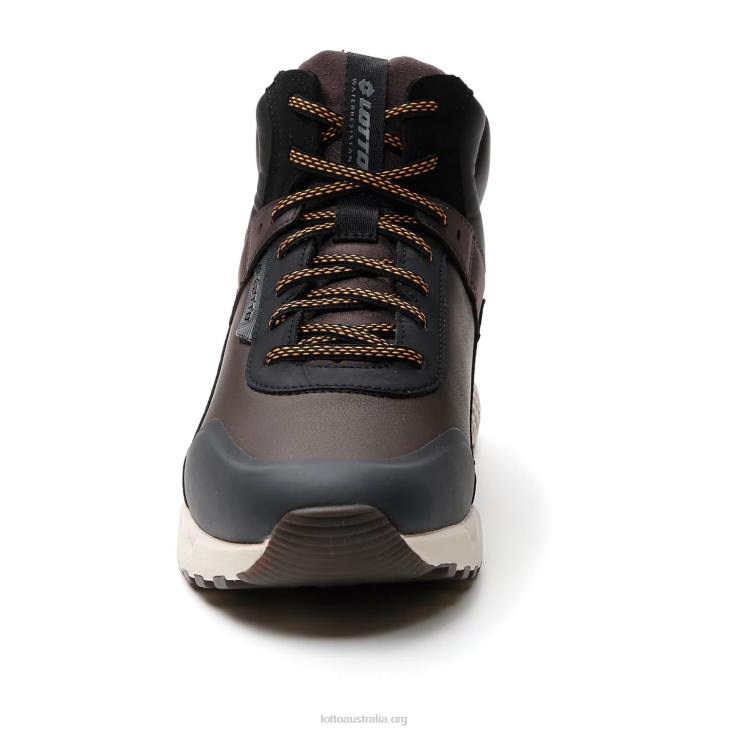 Men Lotto 204N68 Fondant Brown/All Black Ultra Amf II Mid Hd