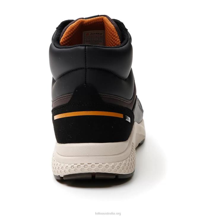 Men Lotto 204N68 Fondant Brown/All Black Ultra Amf II Mid Hd