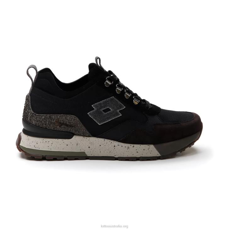 Men Lotto 204N6 All Black/Fondant Brown Tokyo Shibuya II
