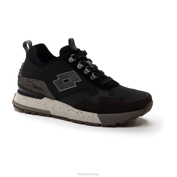 Men Lotto 204N6 All Black/Fondant Brown Tokyo Shibuya II