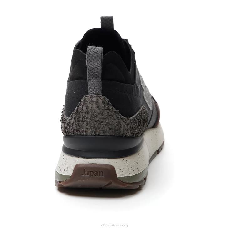 Men Lotto 204N6 All Black/Fondant Brown Tokyo Shibuya II